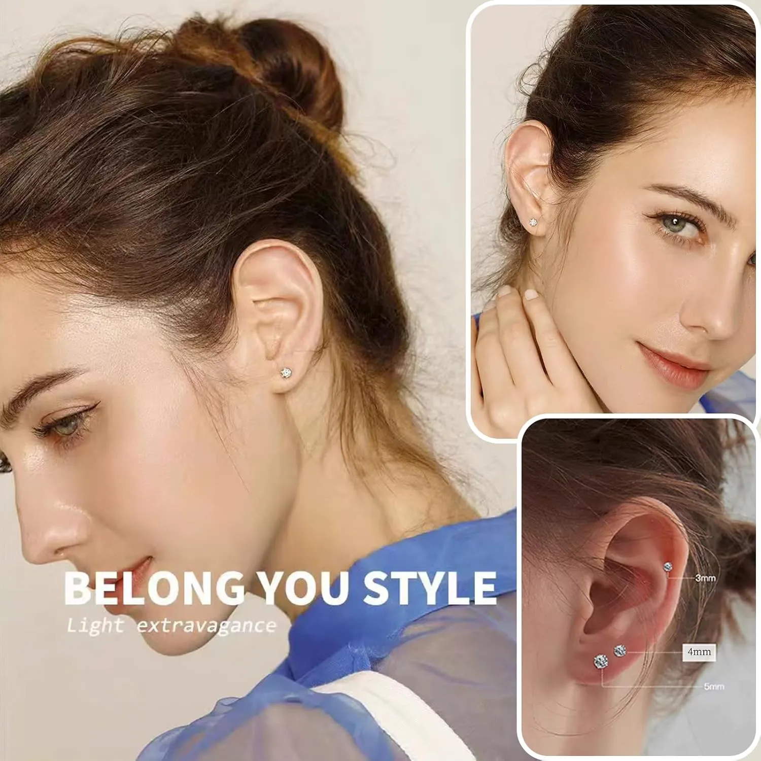 2 Pairs Gold/Silver Hoop Earrings For Women Men Set Trendy,18K Gold Plated Big/Large/Small/thin/Thick/ Chunky Zircon Huggie Hoop Earings,Western Turquoise Gemstone Dangle Hoops,Oval Twisted Statement CZ Geometric Drop Hoops,Fashion Jewelry Gift.