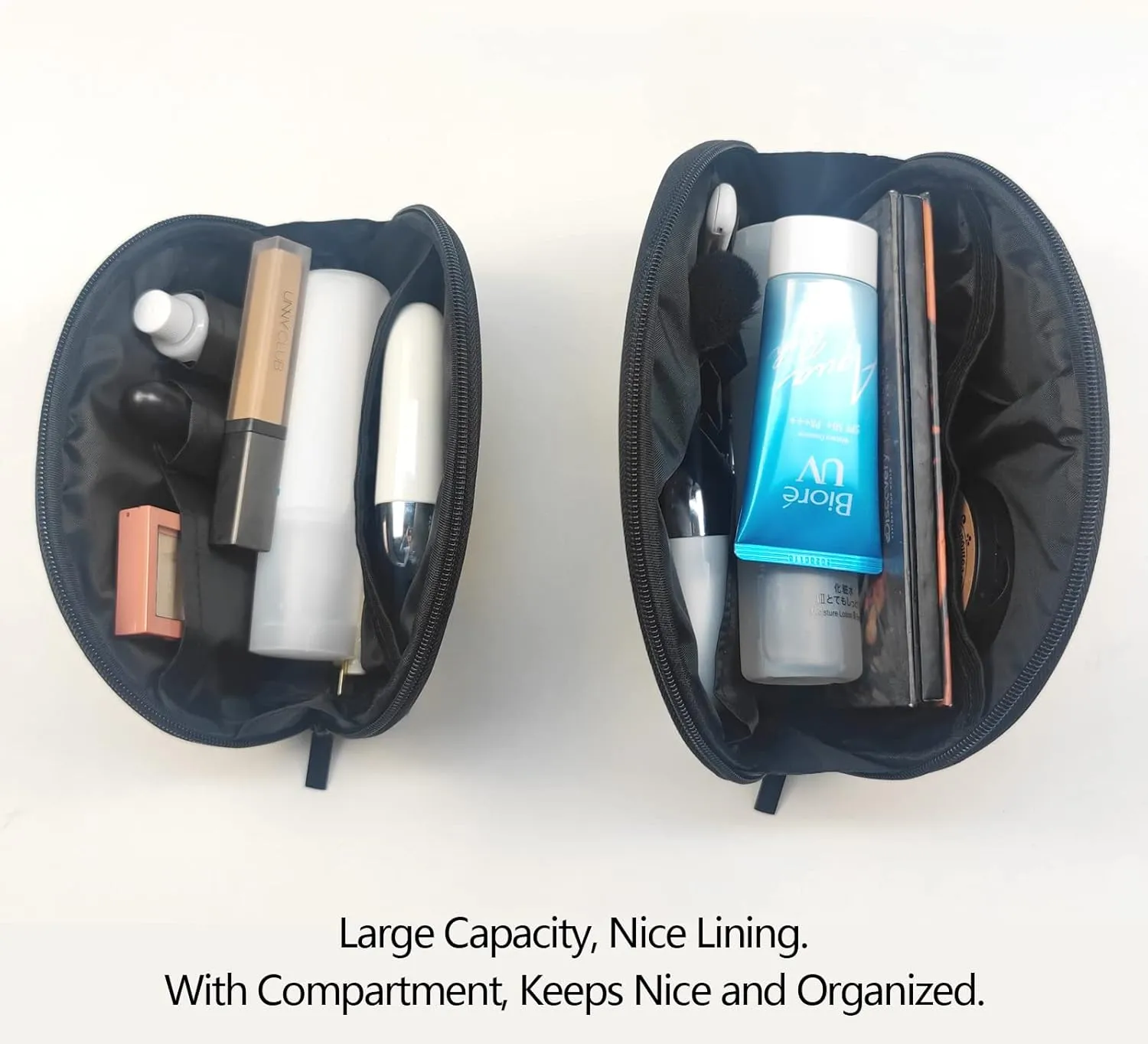 2 PCS Waterproof Travel Makeup Bag Portable Cosmetic Pouch Organizer for Women Butterfly