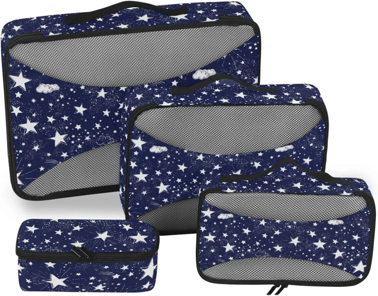 4 Pcs Travel Packing Cubes for Suitcases Star Travel Packing Cubes Visible Luggage Cubes Organizers Suitcase Organizer Bags Set