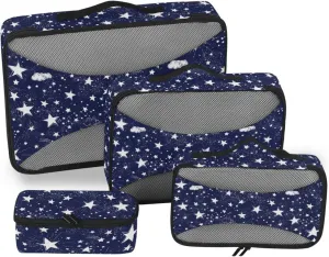 4 Pcs Travel Packing Cubes for Suitcases Star Travel Packing Cubes Visible Luggage Cubes Organizers Suitcase Organizer Bags Set