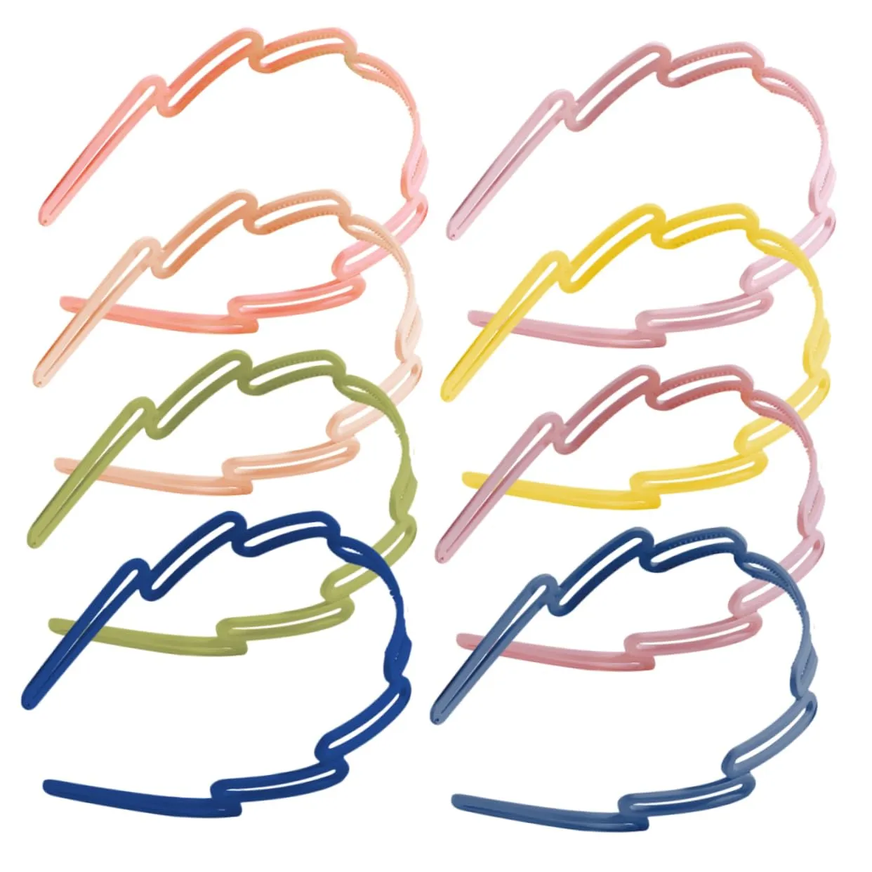 6 Pack Wide Brim Hair Clips Headbands for Women Men Elastic Plastic Hair Pin Headband with Spiky Toothed Design Fashion Headwrap for Daily Occasions Random Color