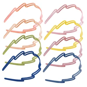 6 Pack Wide Brim Hair Clips Headbands for Women Men Elastic Plastic Hair Pin Headband with Spiky Toothed Design Fashion Headwrap for Daily Occasions Random Color