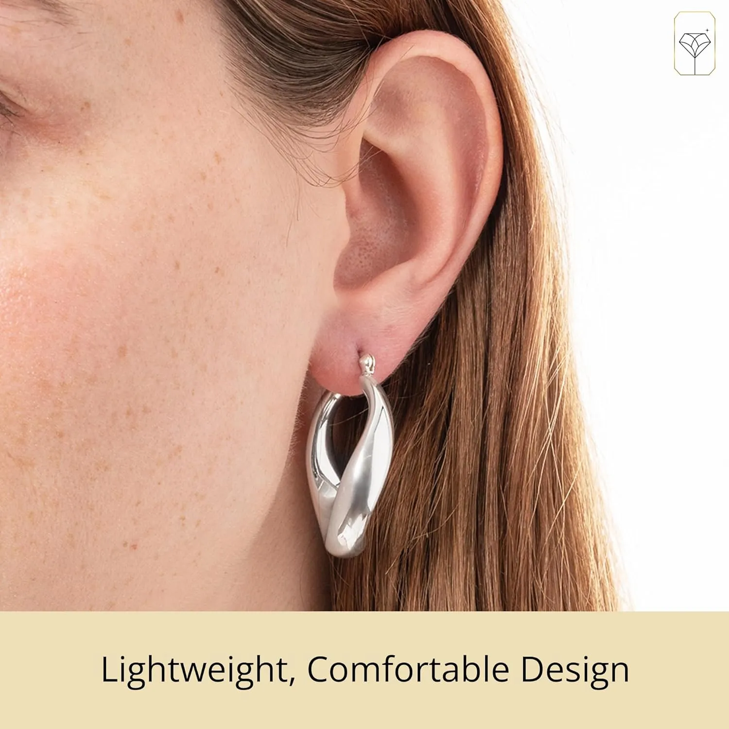 925 Sterling Silver Chunky Hoop Earrings for Women | Lightweight Hypoallergenic Hoop Earrings for Women with Click Tops | Anti Tarnish Silver Earrings Hoops in Various Styles by MAX   STONE