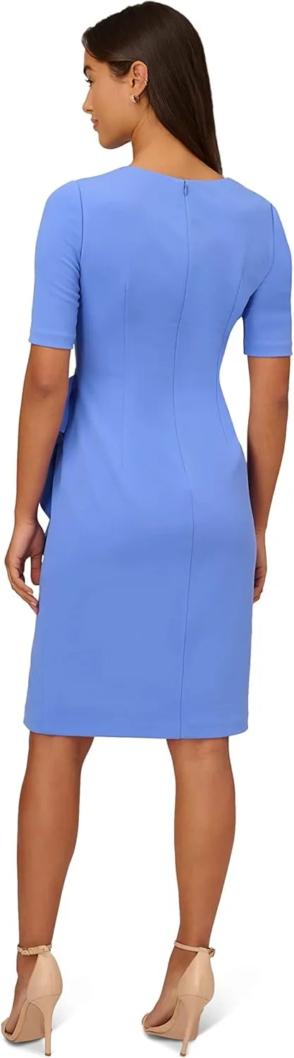 Adrianna Papell Women's Draped Knit Crepe Dress