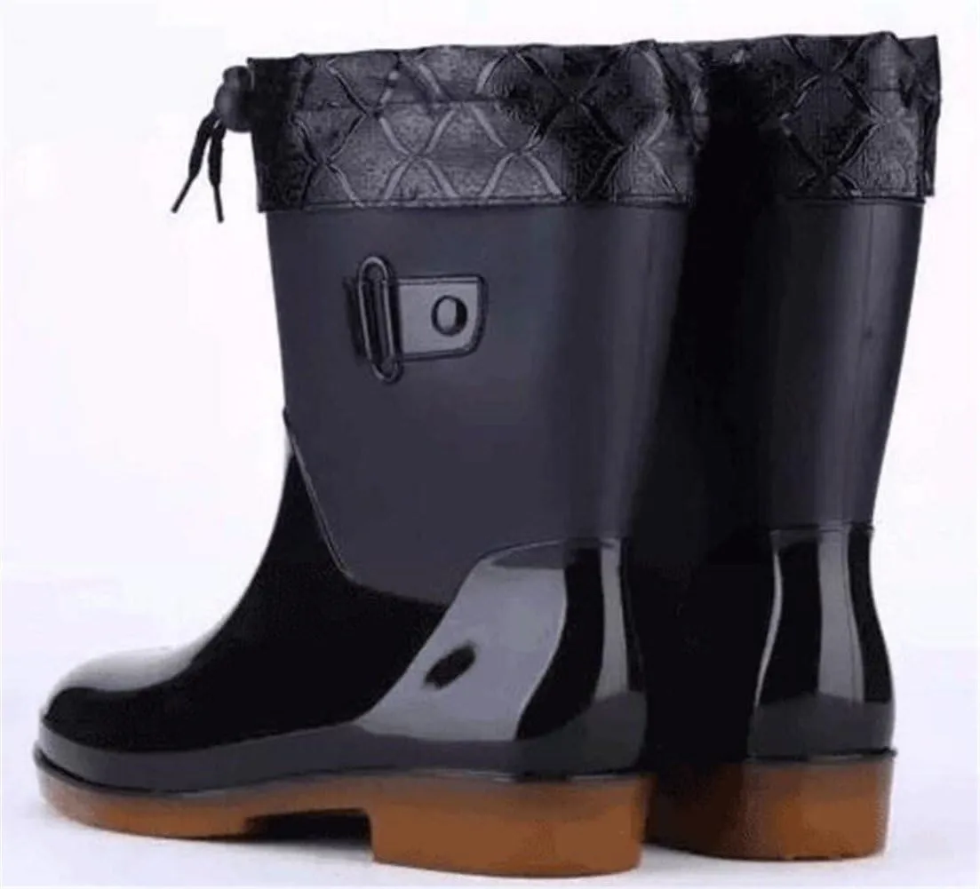 Adult Men's Antiskid Rubber Sole Waterproof Work Shoes Rain Boots