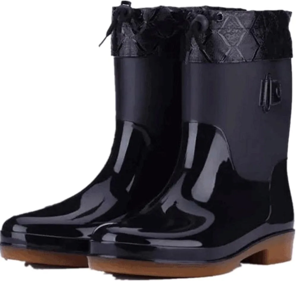Adult Men's Antiskid Rubber Sole Waterproof Work Shoes Rain Boots