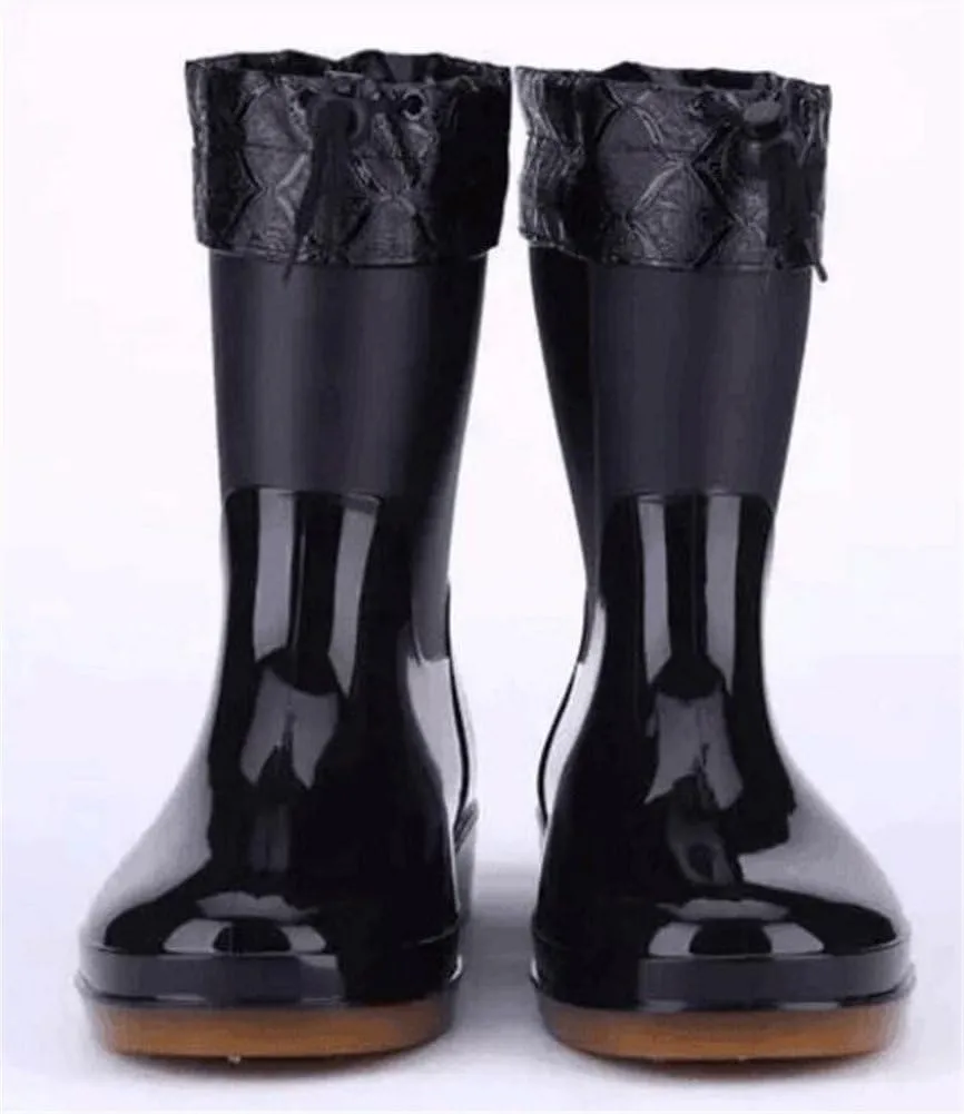 Adult Men's Antiskid Rubber Sole Waterproof Work Shoes Rain Boots