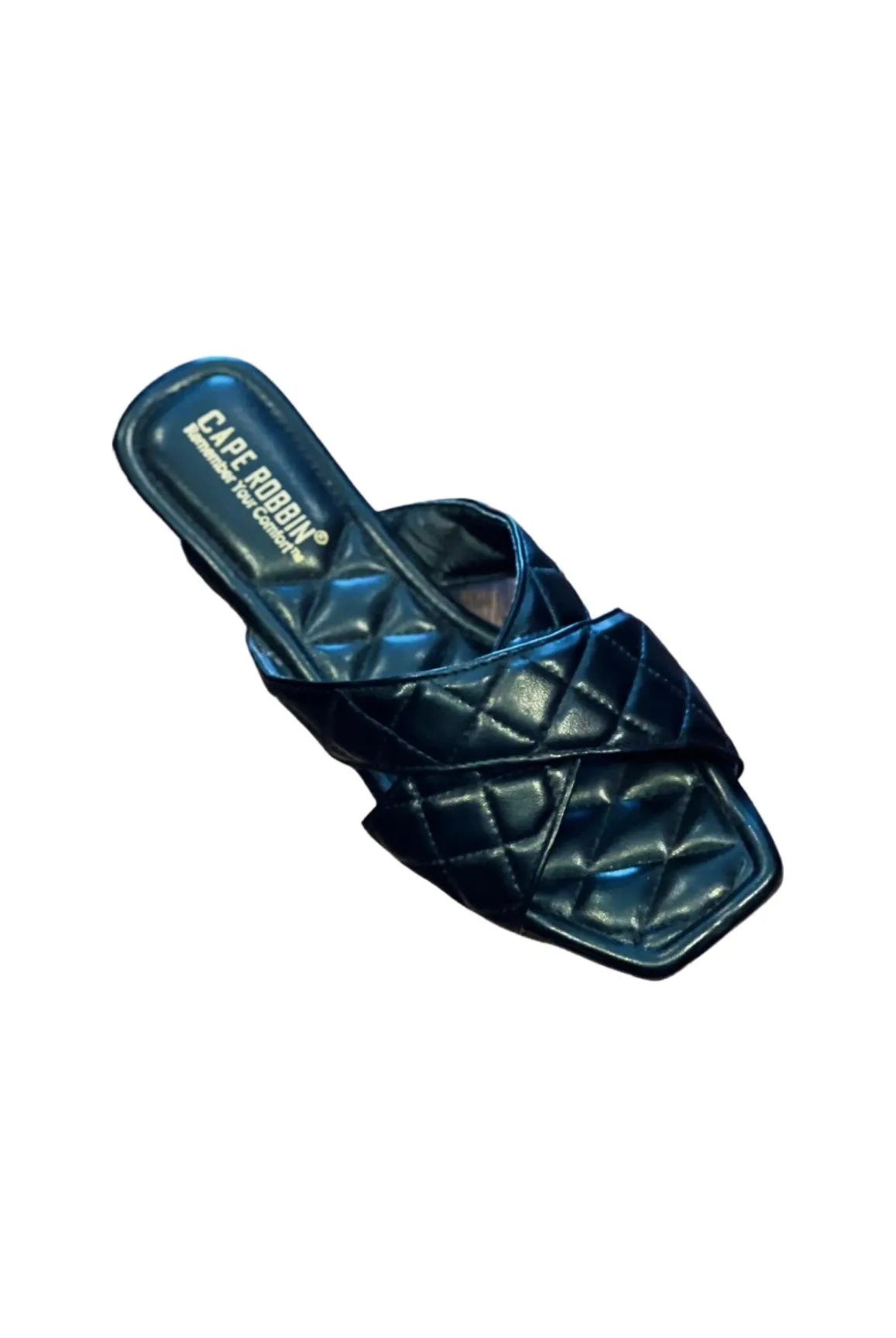 Alanis....Criss Cross Quilted Band Sandal Slides