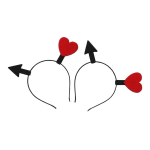 Angoily Valentine Headbands for Women 2pcs Heart Shape Hair Clips for Wedding Decor