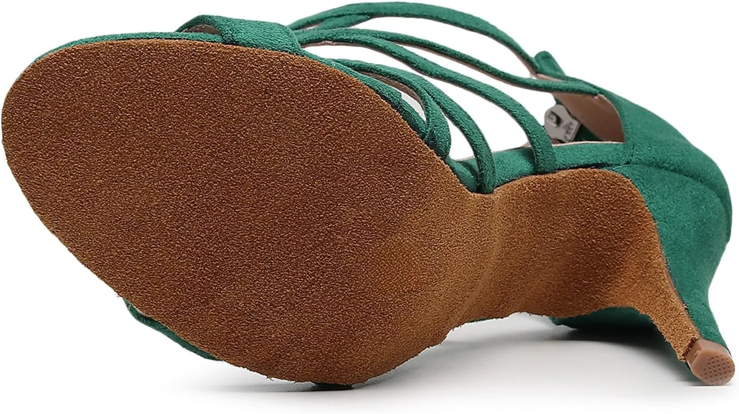 AOQUNFS Women Ballroom Dance Shoes Open-Toe Latin Salsa Practice Performance Dance Heels,Model 7277