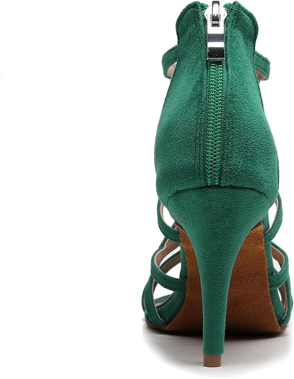 AOQUNFS Women Ballroom Dance Shoes Open-Toe Latin Salsa Practice Performance Dance Heels,Model 7277