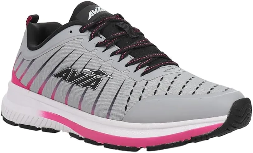 Avia Womens Avi-Maze 2.0 Lace Up Sneakers Shoes Casual - Grey, Pink
