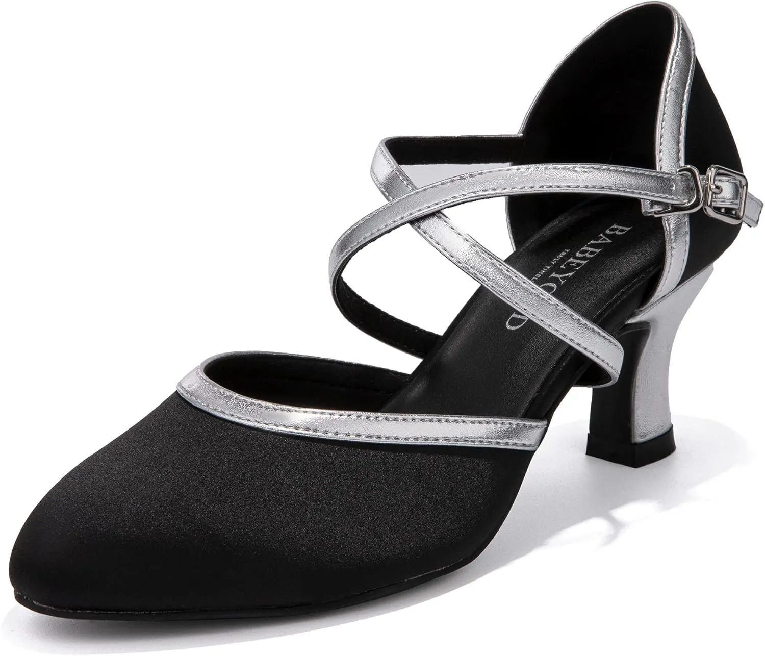 BABEYOND Women Ballroom Latin Dance Shoes Salsa Closed Toe 1920s Retro Party Wedding Heels