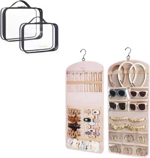 BAGSMART Clear Toiletry Bag   Hanging Jewelry Organizer