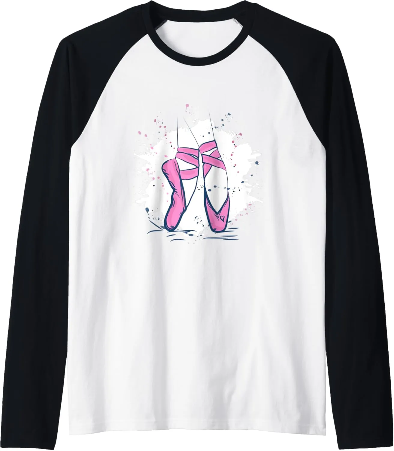 Ballet Shoes I Ballet Dance Dancer Girl Raglan Baseball Tee