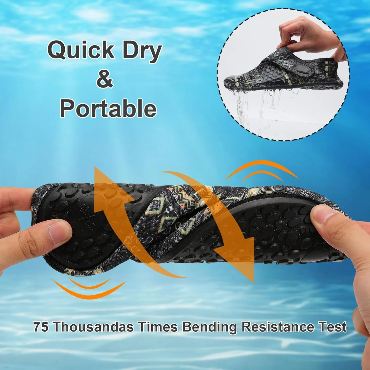 BARERUN Barefoot Water Shoes for Women Men Quick-Dry Aqua Socks for Swim Beach Pool Surf Yoga Boat Travel Non Slip Indoor Outdoor Walking Shoes