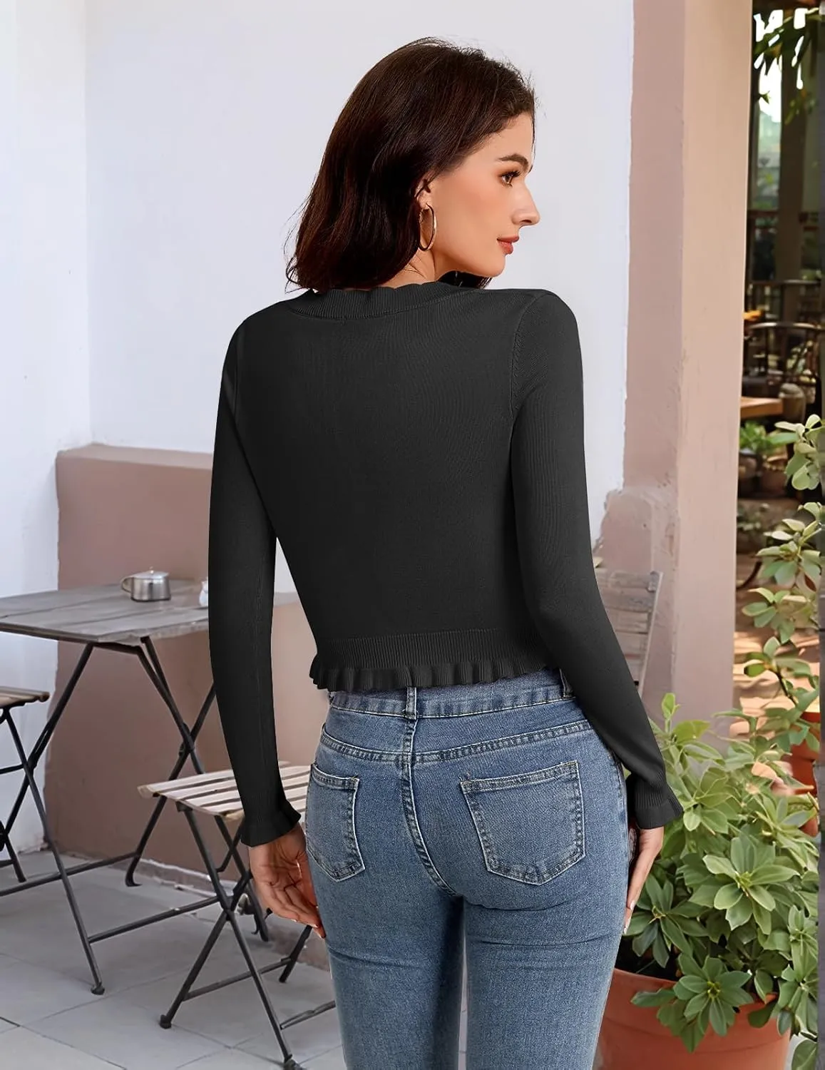 Bbonlinedress Cardigan Sweaters for Women Summer Lightweight Button Down Cropped Shrugs Sweaters Tops