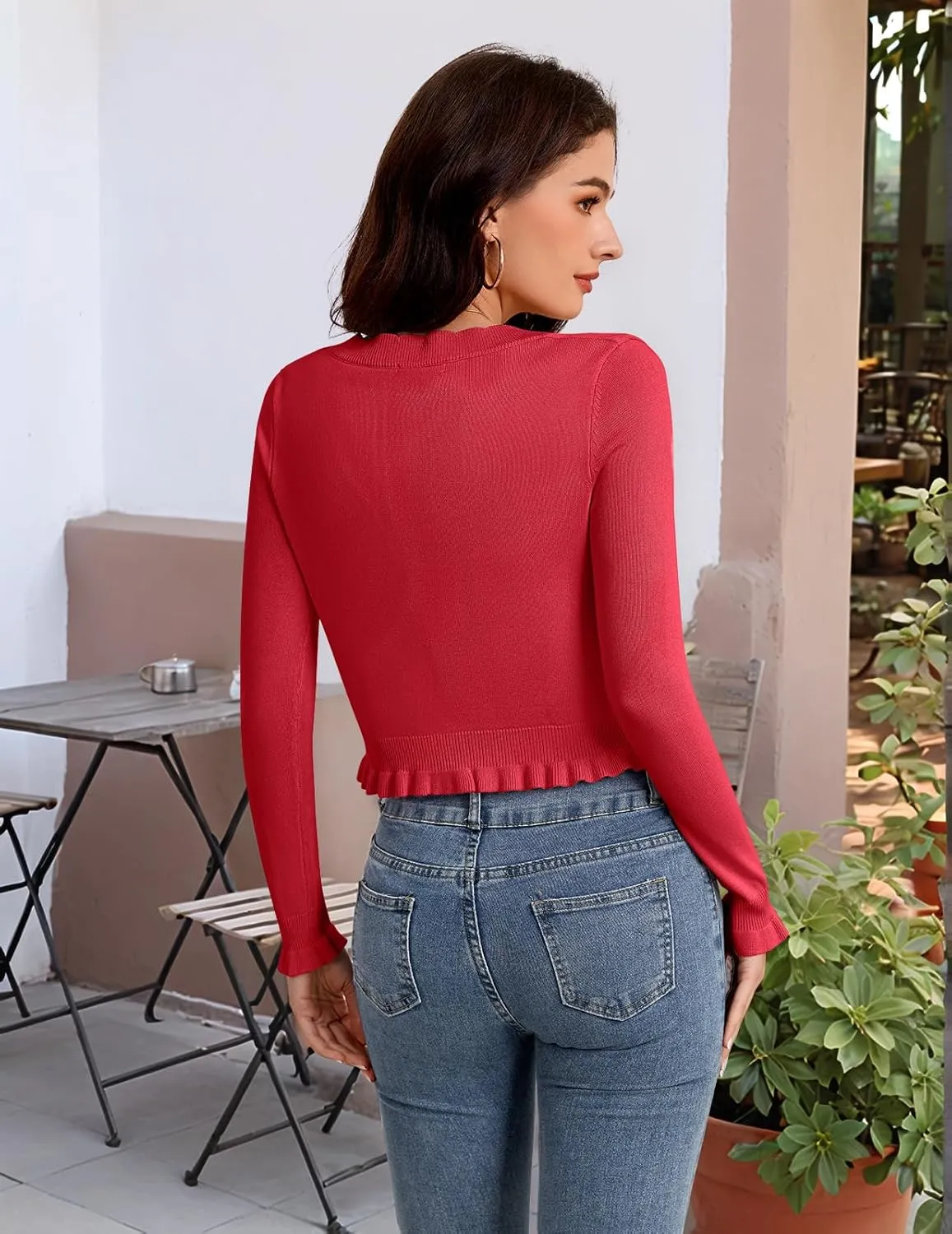 Bbonlinedress Cardigan Sweaters for Women Summer Lightweight Button Down Cropped Shrugs Sweaters Tops
