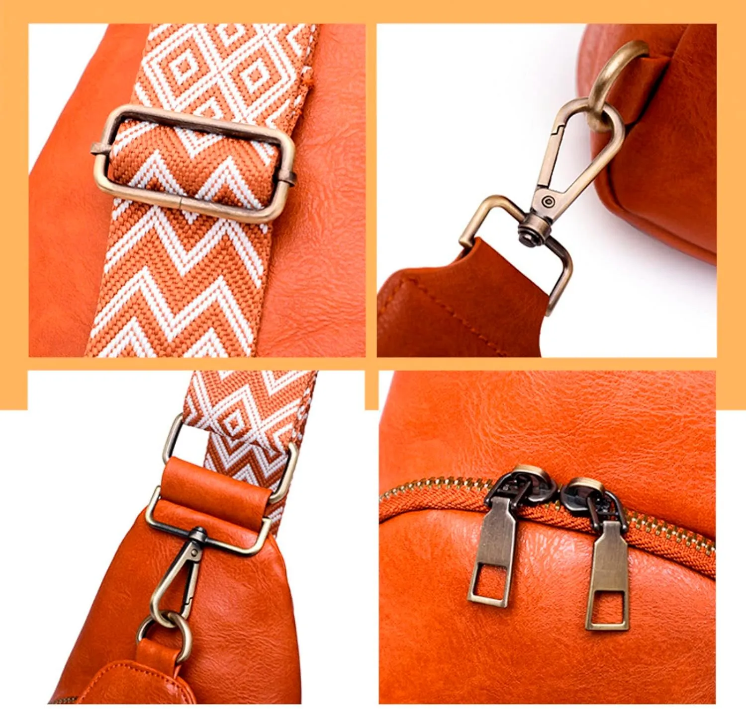 Beach Tote Bag 4 Packet Leather Solid Color Handbags Shoulder Bags Crossbody Hobo Bags Card Purse Work Travel Essential Y