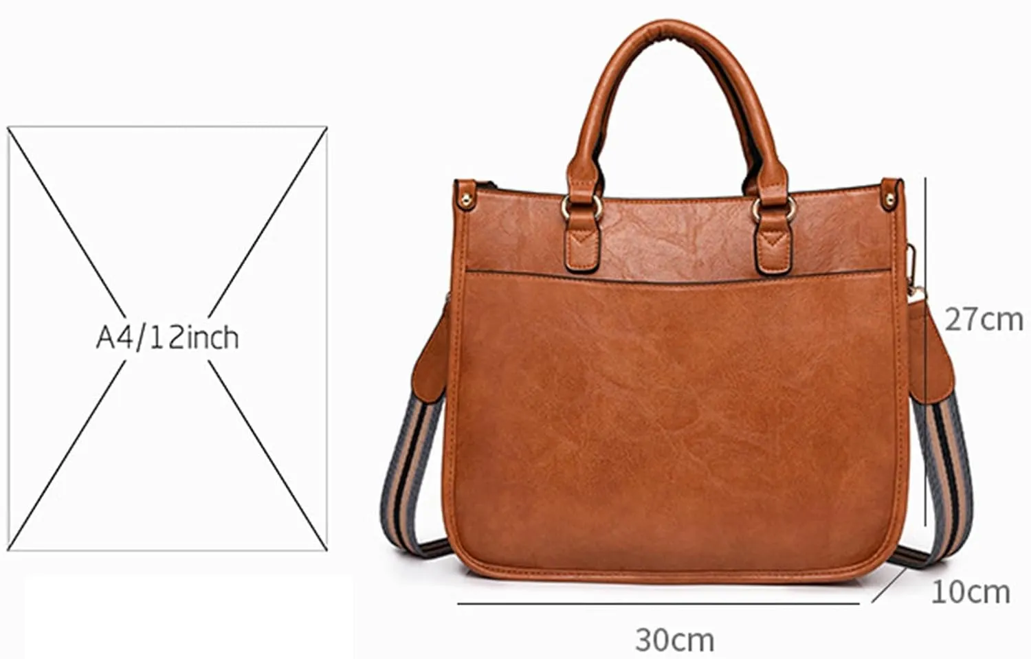 Beach Tote Bag 4 Packet Solid Color Leather Handbags Shoulder Bags Crossbody Hobo Bags Card Purse Work Travel Essential M