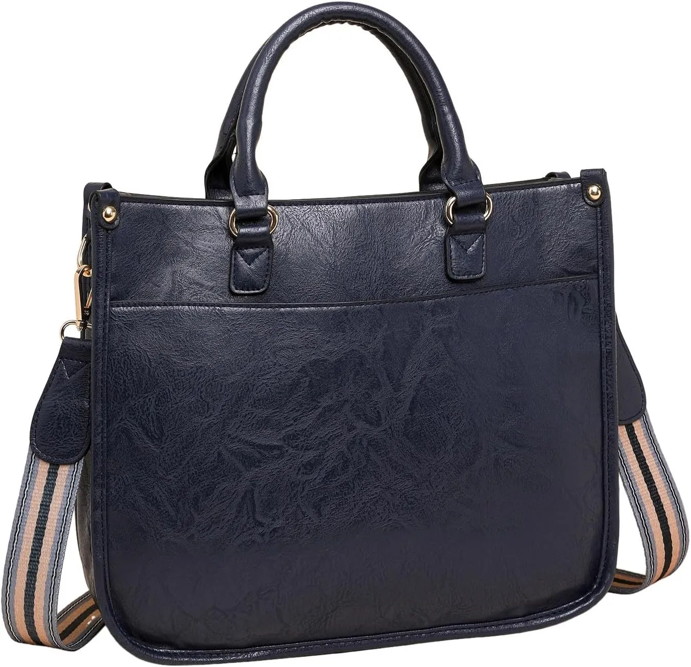 Beach Tote Bag 4 Packet Solid Color Leather Handbags Shoulder Bags Crossbody Hobo Bags Card Purse Work Travel Essential M
