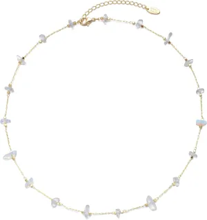 Beaded Choker Necklaces, Handmade Healing Crystal Stone Choker Colorful Bohemian Gemstone Necklaces Gold Summer Beach Choker Necklaces for Women