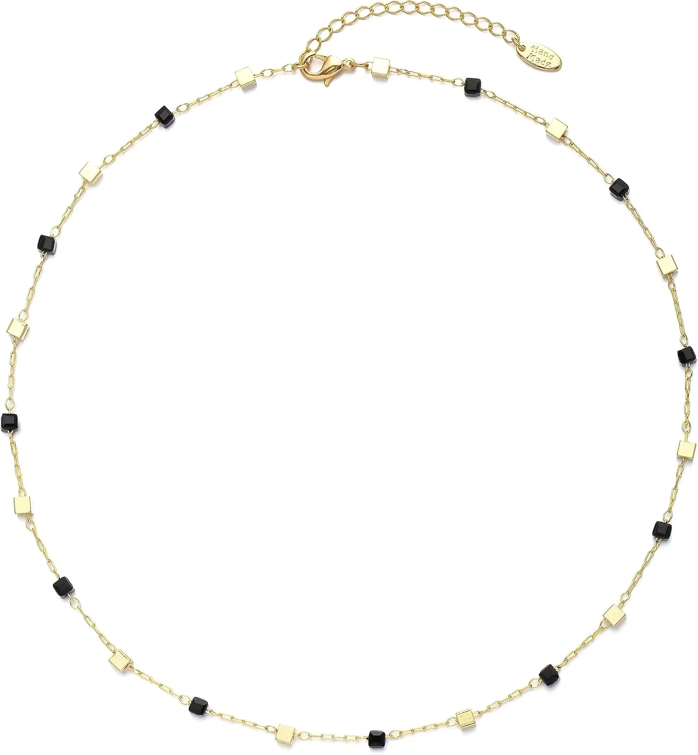 Beaded Choker Necklaces, Handmade Healing Crystal Stone Choker Colorful Bohemian Gemstone Necklaces Gold Summer Beach Choker Necklaces for Women