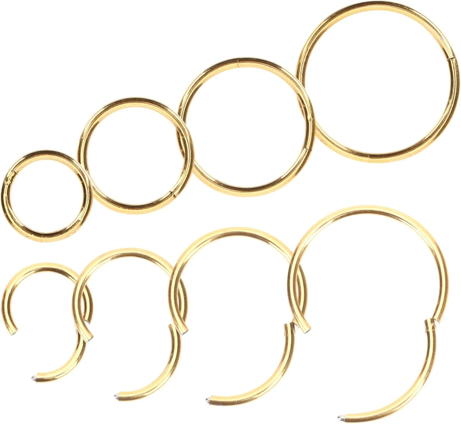 BESPORTBLE 8pcs Nose Fashionable Hoops Spiral Designs for Women for Parties Special Occasions Nostril Piercing Jewelry Various