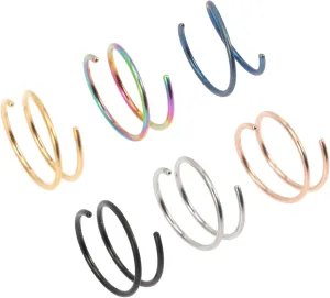 BESPORTBLE Spring Nose Ring Hoop Women Sterling Piercing Large Nose Jewelry Helix Earrings Fake Nose Ring Nose