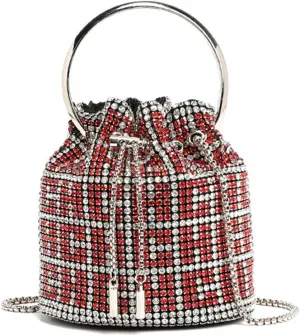 Bling Evening Handbag Rhinestone Drawstring Shoulder Bucket Purse Diamond Clutch Purse Party Wedding Shopping