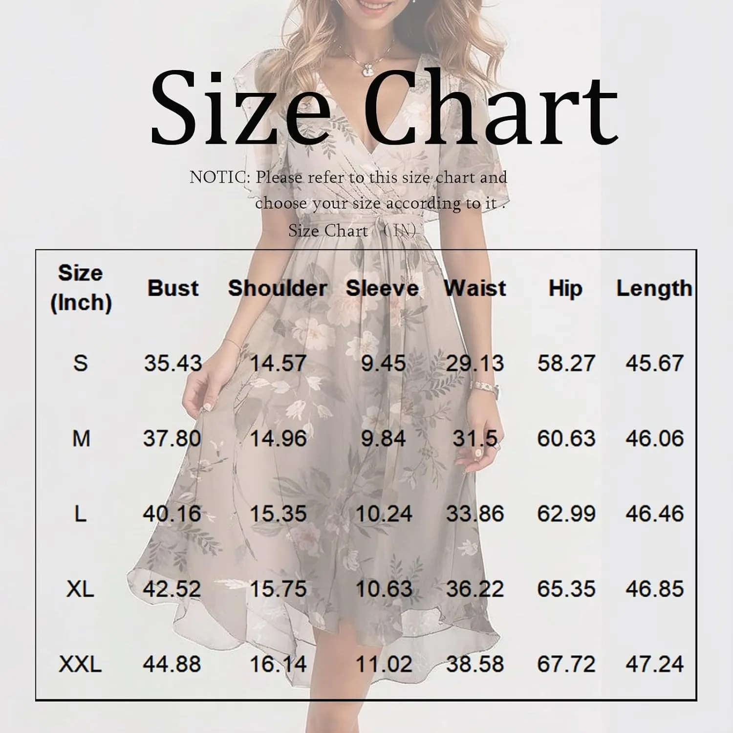 Boho Dresses for Women,2025 Summer Trendy Floral Chiffon Midi Dress,Elegant V Neck Belted Flowy Beach Vacation Dress