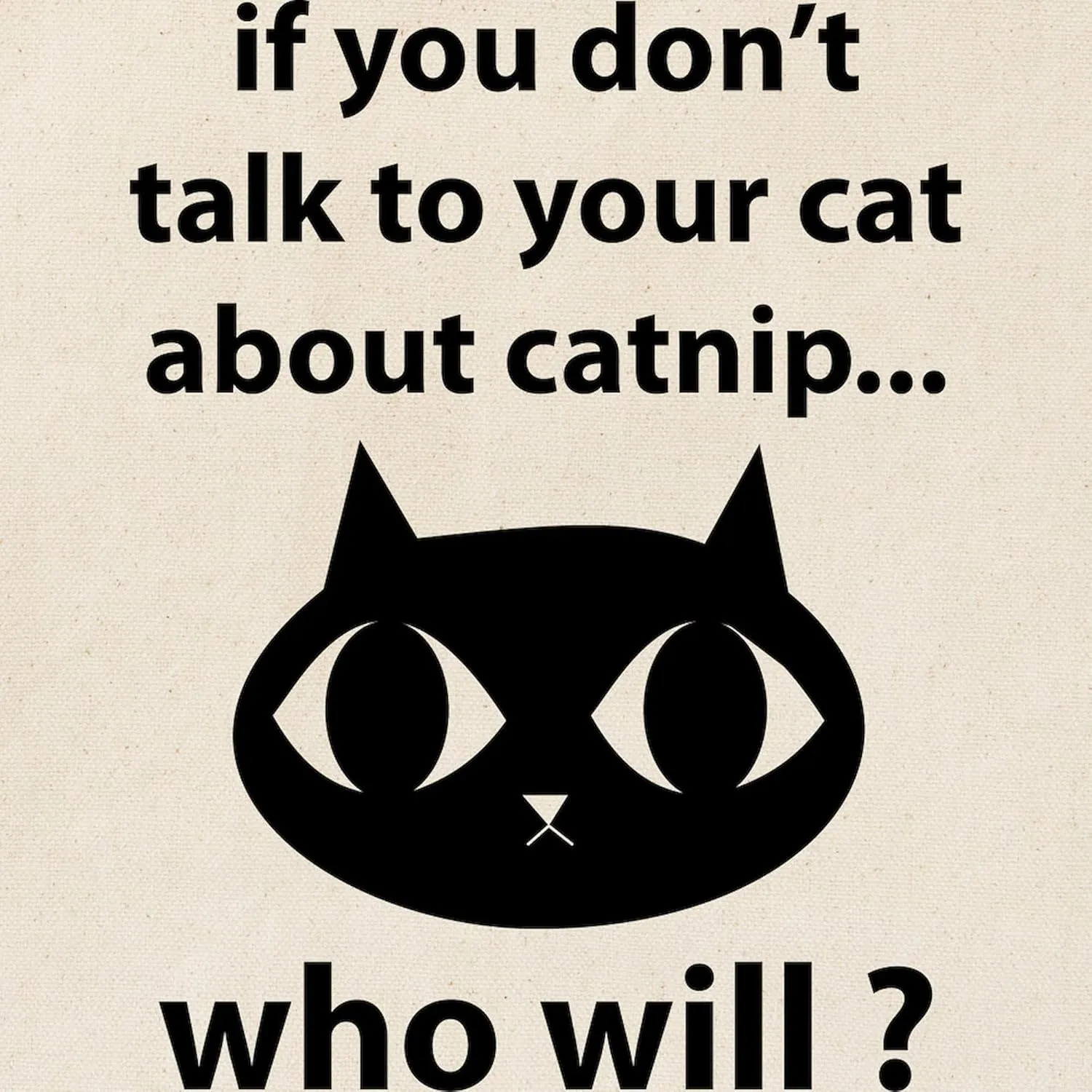 CafePress Catnip Tote Bag Reusable Natural Beige Canvas Shopping Bag
