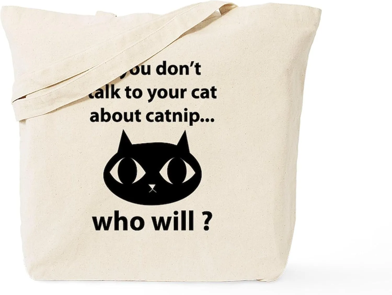 CafePress Catnip Tote Bag Reusable Natural Beige Canvas Shopping Bag