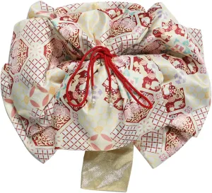 CAMDOM Japanese Kimono Pre Tied Oversized Bow Sakura Obi Belt Luxury Waistband Sash Yukata Robe Accessories