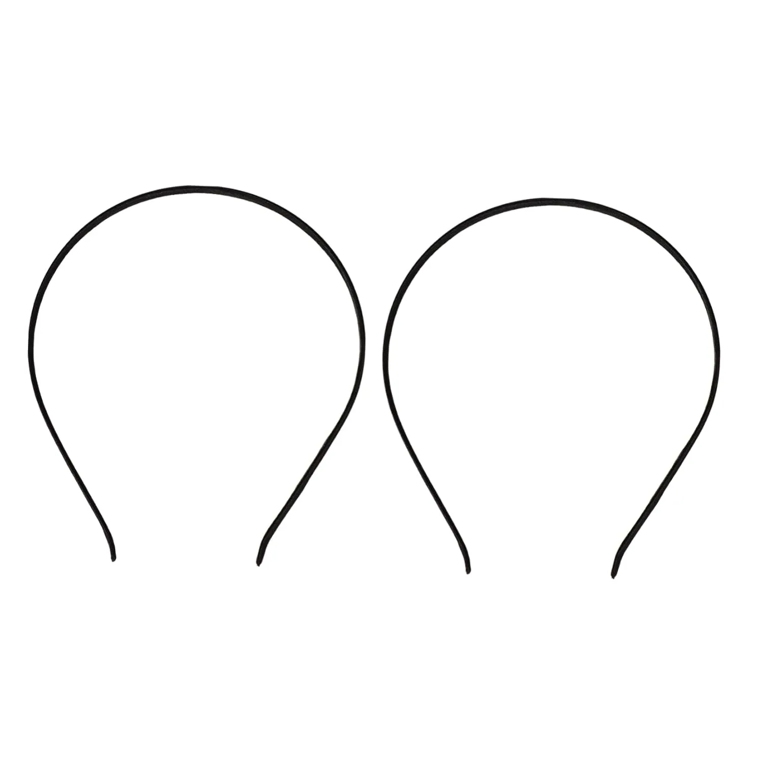 CANIGHT 2pcs Diy Hair Accessories Decorative Hair Hoops Handmade Hairbands Black Clips for Hoop