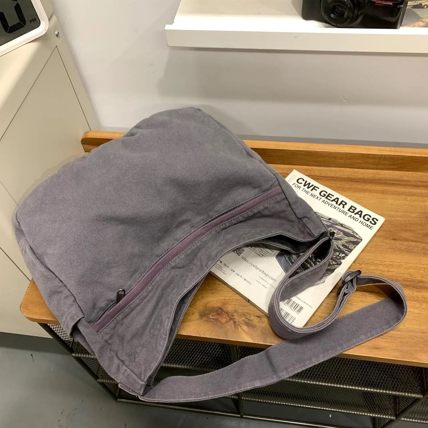 Canvas Hobo Crossbody Shoulder Tote Bag for Women and Men Large Purse Messenger Bag Travel Work Shopping