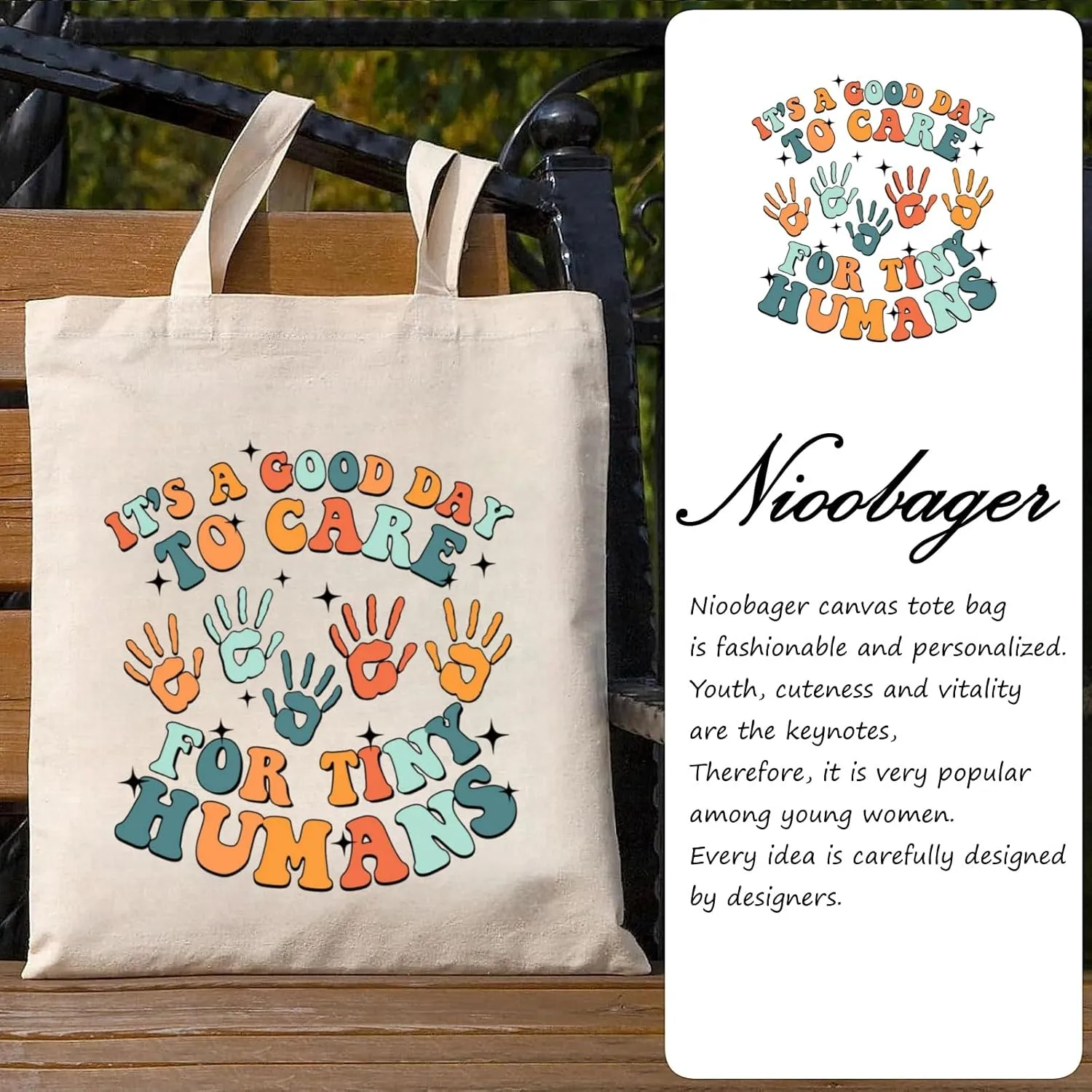 Canvas Tote Bag for Women with Inner Pocket, Aesthetic Shoulder Book Bags Gift Totes Shopping Reusable Grocery Bags