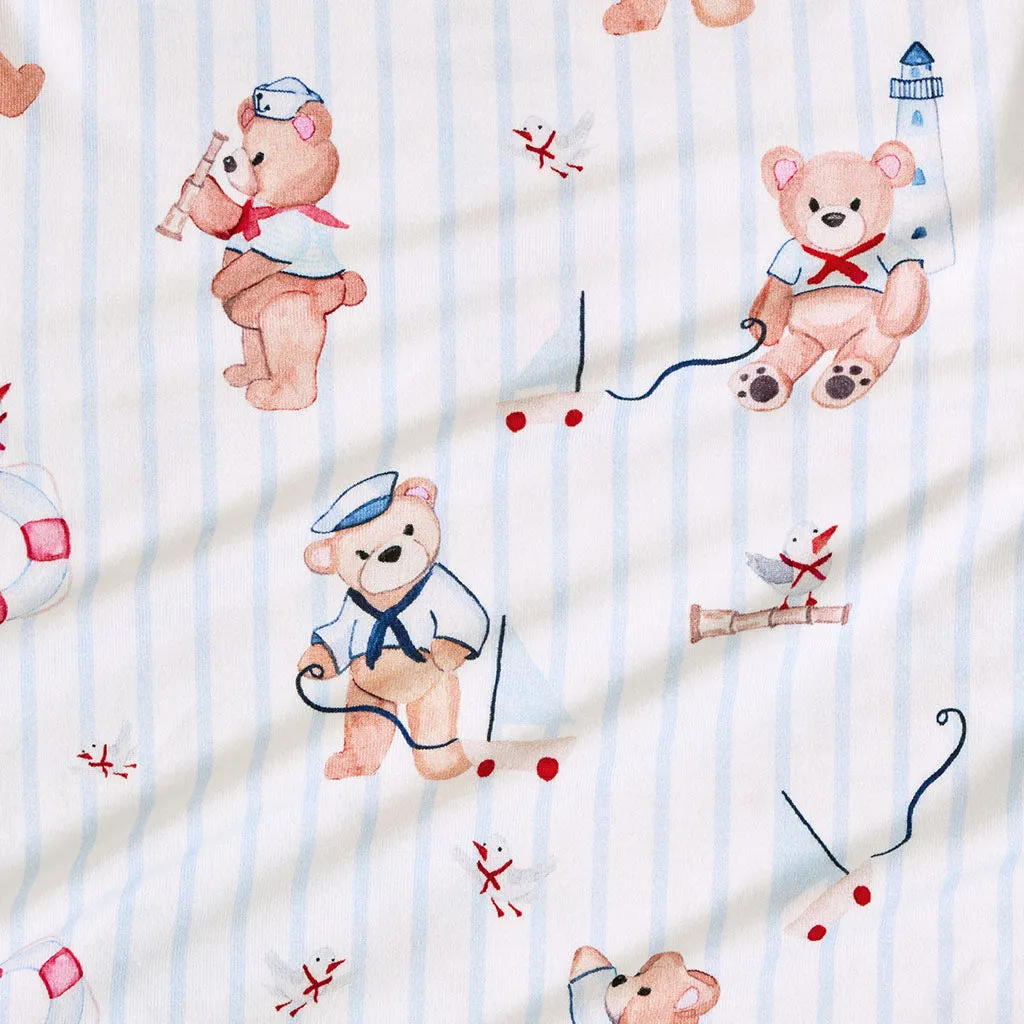 Captain Theo & Seagull Friends Reversible Quilted Patoo Blanket