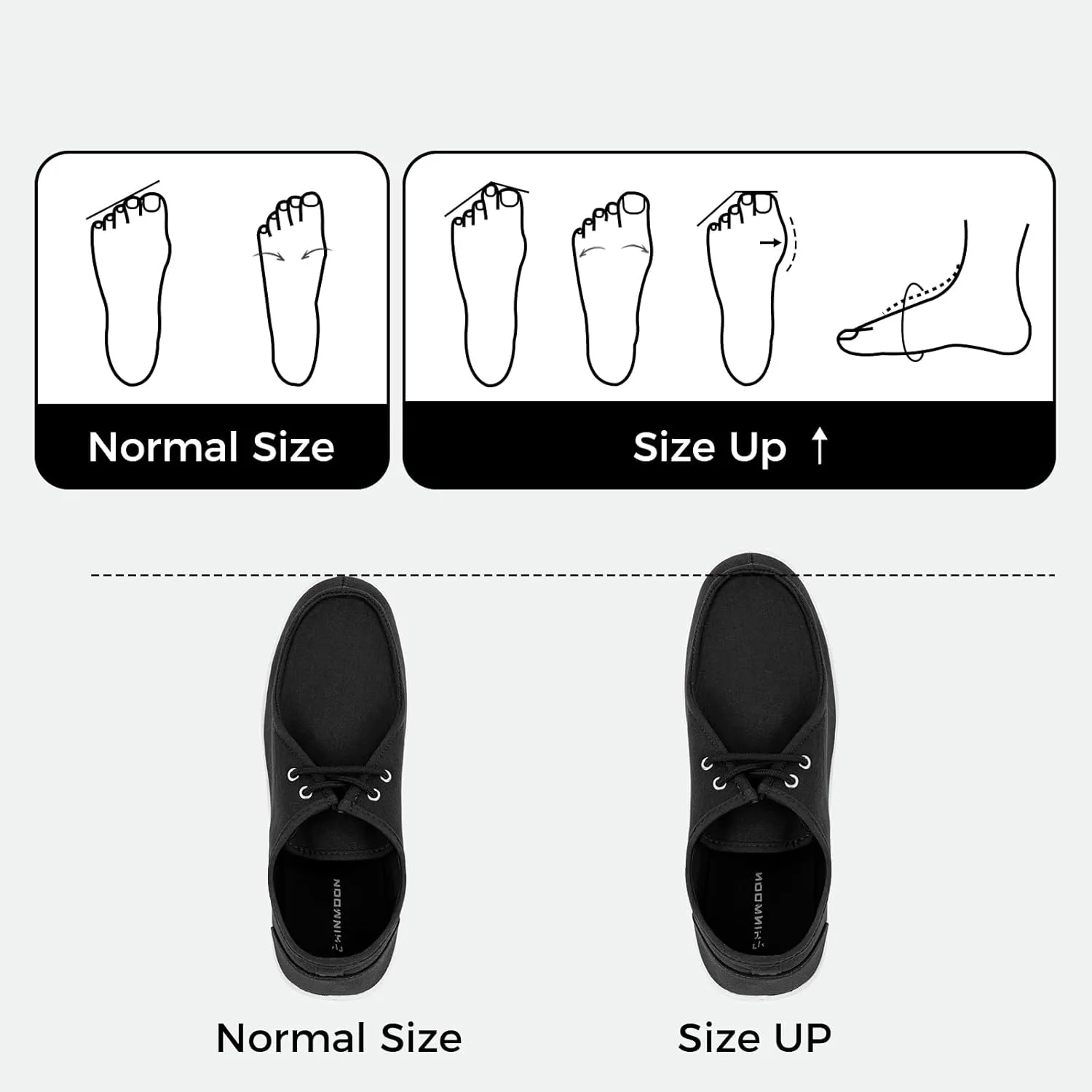 CHIN??MOON Men's Slip On Loafers Walking Driving Business Casual Shoes Lace Up Canvas Footwear
