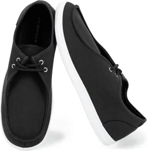 CHIN??MOON Men's Slip On Loafers Walking Driving Business Casual Shoes Lace Up Canvas Footwear