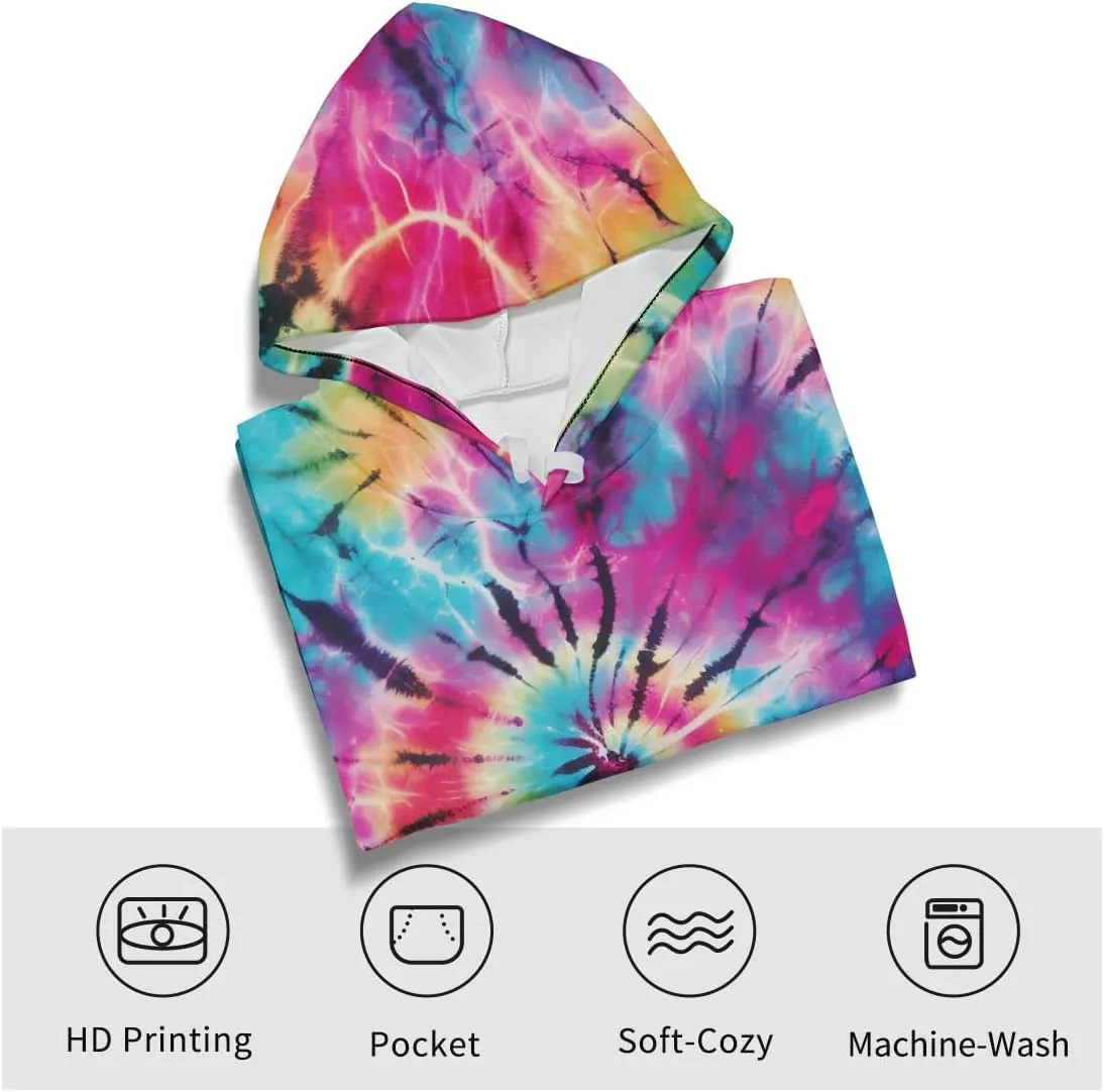 Creative Tie Dye Pattern Hoodies Colorful Hoodies Sweatshirt Pullover