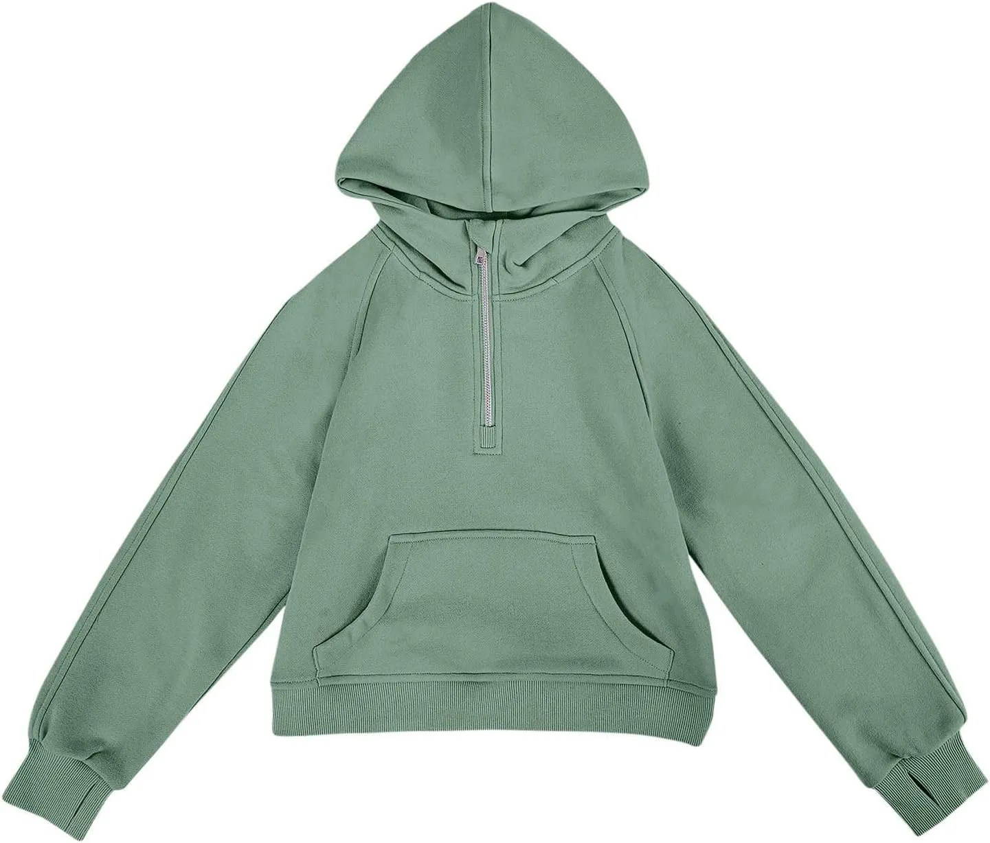 Cropped Hoodies For Teen Girls Trendy 2024 Fall Winter y2k Clothes Fleece Zip Up Hooded Pullover Sweatshirt 3-10 Years