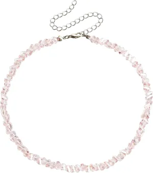 Crystal Beaded Necklaces for Women, Colorful Crystal Beaded Choker Necklaces Bohemian Beach Surfer Crystal Beaded Necklaces Summer Jewelry for Women