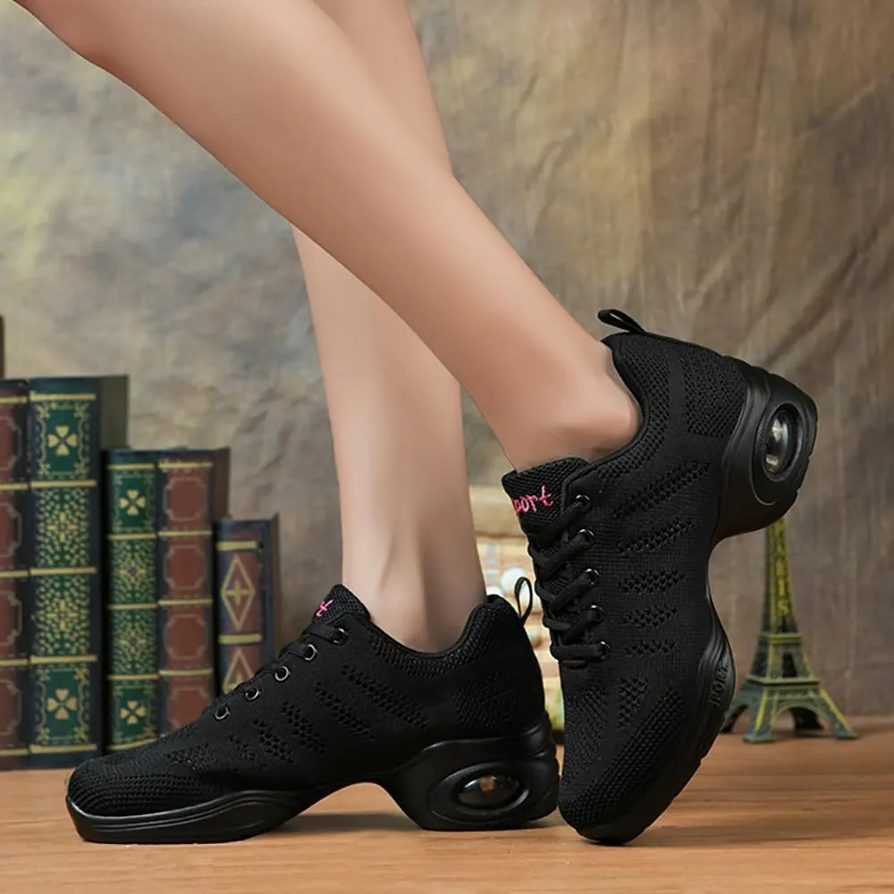 Cushion Lady Girls Modern Breathable Air Cushion Split Sole Athletic Walking Dance Shoes Lightweight Practice Professional Performance Dance Shoes