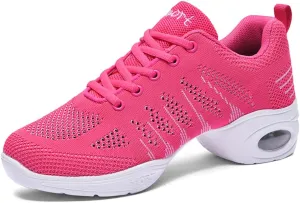 Cushion Lady Girls Modern Breathable Air Cushion Split Sole Athletic Walking Dance Shoes Lightweight Practice Professional Performance Dance Shoes
