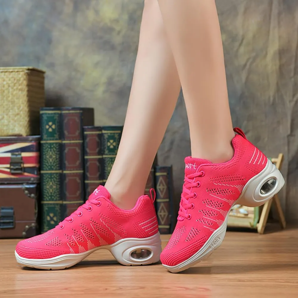 Cushion Lady Girls Modern Breathable Air Cushion Split Sole Athletic Walking Dance Shoes Lightweight Practice Professional Performance Dance Shoes