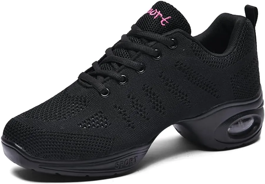 Cushion Lady Girls Modern Breathable Air Cushion Split Sole Athletic Walking Dance Shoes Lightweight Practice Professional Performance Dance Shoes