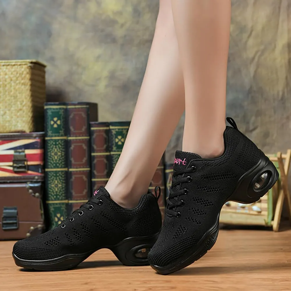 Cushion Lady Girls Modern Breathable Air Cushion Split Sole Athletic Walking Dance Shoes Lightweight Practice Professional Performance Dance Shoes