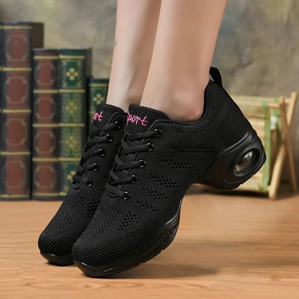 Cushion Lady Girls Modern Breathable Air Cushion Split Sole Athletic Walking Dance Shoes Lightweight Practice Professional Performance Dance Shoes