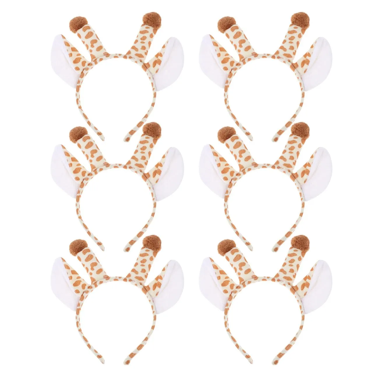 Cute Giraffe Headband, 6pcs Plush Animal Headbands Cartoon Party Hair Hoops Animal Ears Head Hoop Giraffe Costume Accessories for Adult Kids Halloween Christmas Festival Theme Party Photo Pro